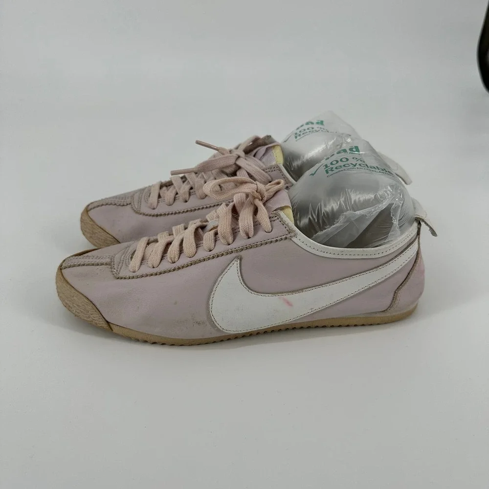 Nike Womens Cortez Leather Pink Athletic Sneaker 309549 511 Low Top Size 10